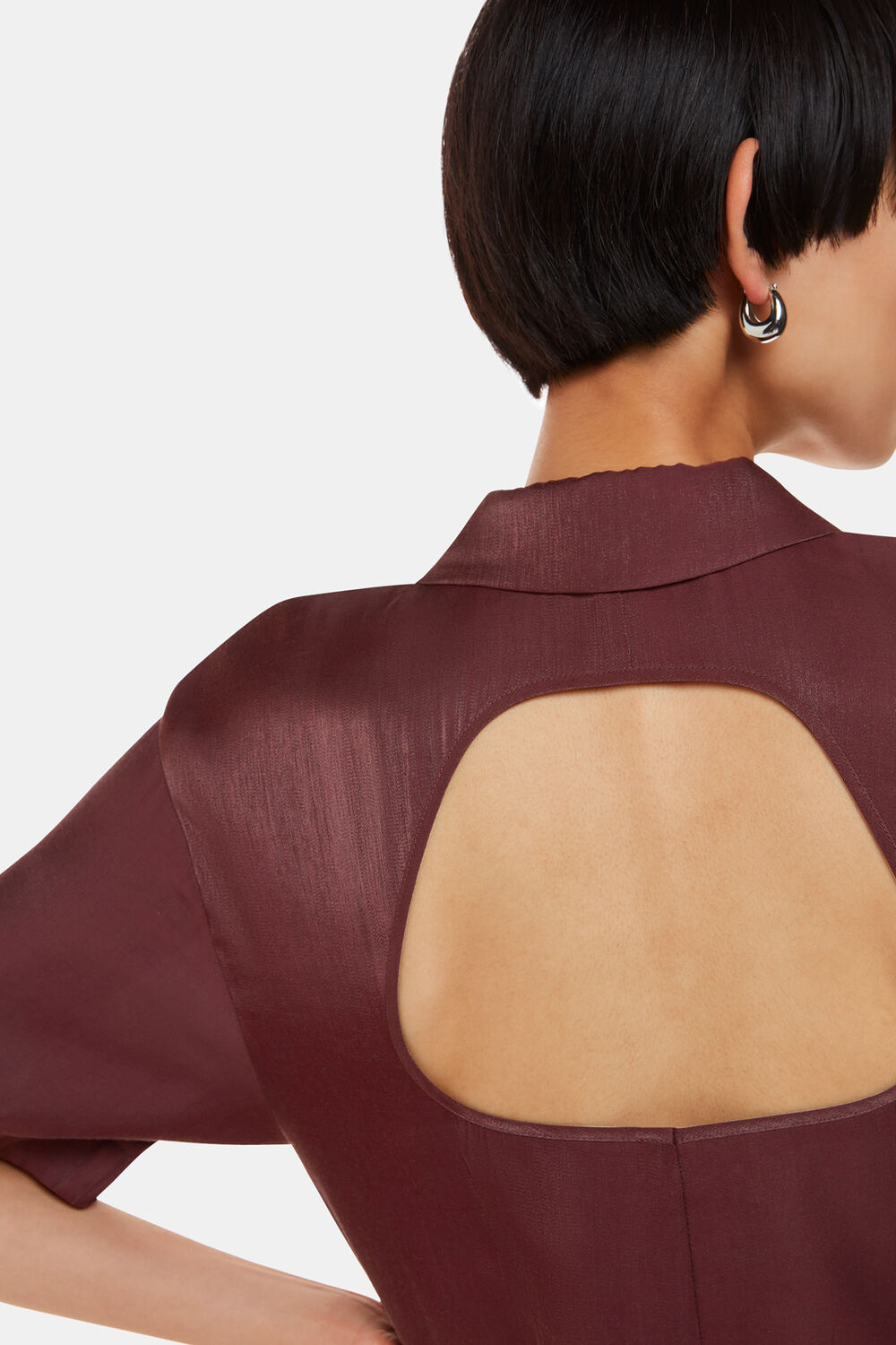Aubergine Delila Metallic Midi Dress
